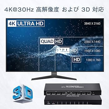 Amazon | J-Wonlyus HDMI 分配器 4Kx2K 30Hz 1入力 8出力 3D